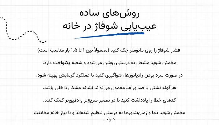 روش‌های ساده عیب‌یابی شوفاژ در خانه